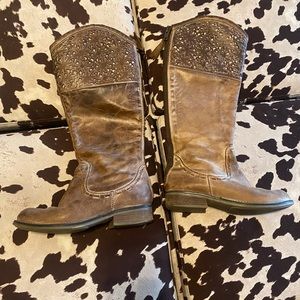 Women’s Corral Floral Leather Riding Boots